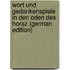 Wort Und Gedankenspiele in Den Oden Des Horaz (German Edition)