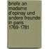 Briefe an Madame d'Epinay und andere Freunde in Paris 1769-1781