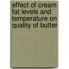 Effect Of Cream Fat Levels And Temperature On Quality Of Butter door Kiran Khan