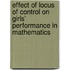 Effect Of Locus Of Control On Girls' Performance In Mathematics