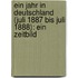 Ein Jahr in Deutschland (Juli 1887 bis Juli 1888): Ein Zeitbild