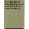 Europaeisches Arbeitsschutzrecht Und Betriebliche Mitbestimmung door Florian Schubert