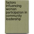 Factors Influencing Women Participation In Community Leadership