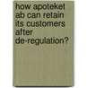 How Apoteket Ab Can Retain Its Customers After   De-regulation? by Muhammad Arif Khan