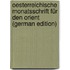 Oesterreichische Monatsschrift für den Orient (German Edition)