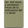 Rec. Biof Sicos y Socioecon Micos de La Subcuenca del R O David by Luis Escalante