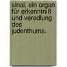 Sinai. Ein Organ für Erkenntniß und Veredlung des Judenthums. door Onbekend