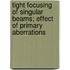 Tight Focusing Of Singular Beams; Effect Of Primary Aberrations