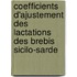 Coefficients d'ajustement des lactations des brebis Sicilo-Sarde