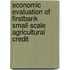Economic Evaluation of Firstbank Small-Scale Agricultural Credit