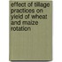 Effect of Tillage Practices on Yield of Wheat and Maize Rotation