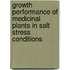 Growth Performance Of Medicinal Plants In Salt Stress Conditions