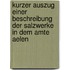 Kurzer Auszug Einer Beschreibung Der Salzwerke In Dem Amte Aelen