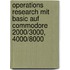 Operations Research Mit Basic Auf Commodore 2000/3000, 4000/8000