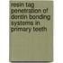 Resin tag penetration of dentin bonding systems in primary teeth