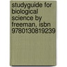 Studyguide For Biological Science By Freeman, Isbn 9780130819239 door Cram101 Textbook Reviews
