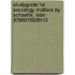 Studyguide For Sociology Matters By Schaefer, Isbn 9780073528113