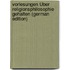 Vorlesungen Über Religionsphilosophie Gehalten (German Edition)