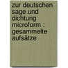 Zur deutschen Sage und Dichtung microform : gesammelte Aufsätze by Golther