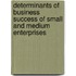 Determinants Of  Business Success Of Small And Medium Enterprises