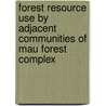 Forest resource use by adjacent communities of Mau forest complex door Peter Omboto