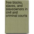 Free Blacks, Slaves, and Slaveowners in Civil and Criminal Courts