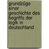 Grundzûge einer Geschichte des Begriffs der Logik in Deutschland