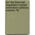 Ioc Fsa Financial Regulation Review Exercises Syllabus Version 18