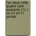 L'An Deux Mille Quatre Cent Quarante (1); R Ve S'Il En F T Jamais