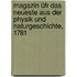 Magazin üfr das Neueste aus der Physik und Naturgeschichte, 1781
