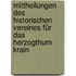 Mittheilungen des historischen Vereines für das Herzogthum Krain
