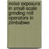 Noise Exposure in Small-scale Grinding Mill Operators in Zimbabwe