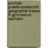 Portfolio Praktikumsbericht Geographie Klasse 6 Gymnasium Sachsen