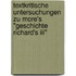 Textkritische Untersuchungen Zu More's "geschichte Richard's Iii"
