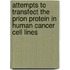 Attempts to transfect the prion protein in human cancer cell lines