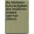Die Höchsten Kulturaufgaben Des Modernen Staates (German Edition)