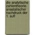 Die analytische Zahlentheorie. Anastatischer Nachdruck der 1. Aufl