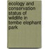 Ecology and conservation status of wildlife in Tembe Elephant Park
