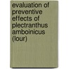 Evaluation of Preventive Effects of Plectranthus Amboinicus (Lour) door Aparna Gore