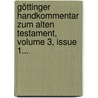 Göttinger Handkommentar Zum Alten Testament, Volume 3, Issue 1... by Unknown