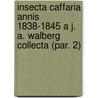 Insecta Caffaria Annis 1838-1845 a J. A. Walberg Collecta (Par. 2) door Boheman