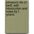 Johnson's Life of Swift. With introduction and notes by F. Ryland.