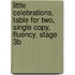 Little Celebrations, Table for Two, Single Copy, Fluency, Stage 3b