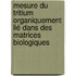 Mesure du tritium organiquement lié dans des matrices biologiques