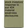 Stock Investors' Response To Sox 404 Material Weakness Disclosures by Maria Mirela Dobre