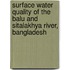 Surface water quality of the Balu and Sitalakhya river, Bangladesh