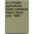 U.S.Foreign Agricultural Trade Statistical Report Fiscal Year 1980