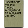 Unbestimmte Rhetorik: Friedrich Schlegel Und Die Redekunst Um 1800 door Peter D. Krause