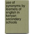 Use of Synonyms by Learners of English in Kenyan Secondary Schools