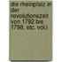 Die Rheinpfalz in Der Revolutionszeit Von 1792 Bis 1798, Etc. Vol.I